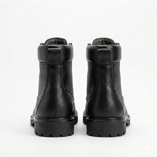 TIMBERLAND Midnight Charcoal Rugged Leather Lace-Up Boots