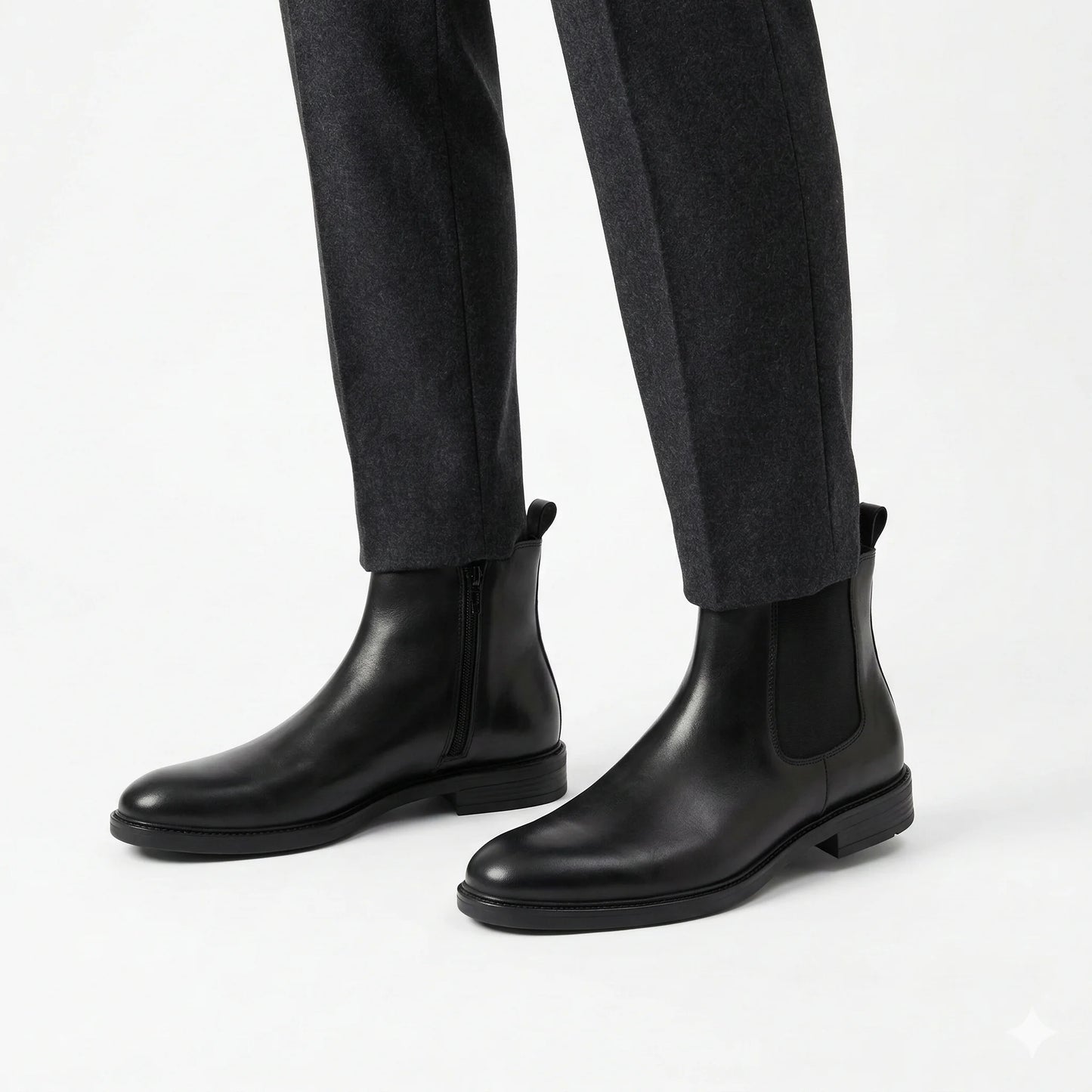 DIESEL Twilight Onyx Sleek Leather Chelsea Boots