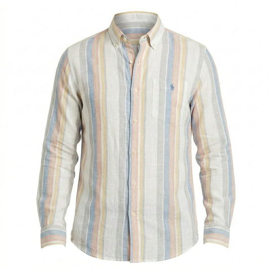 POLO Ralph Lauren Regular Fit Stripe Full Sleeve Linen Shirt