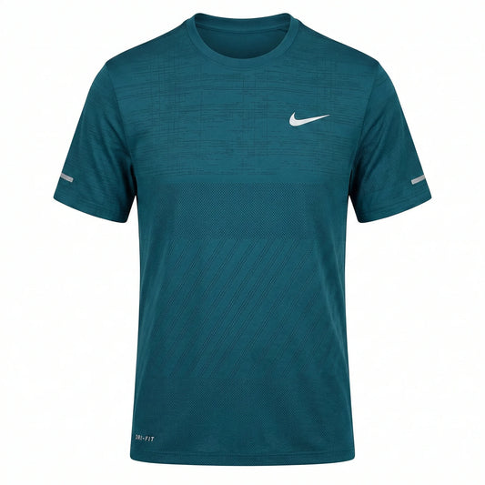 NIKE Oceanic Teal Athletic Fit Short Sleeve Dri-FIT Tee