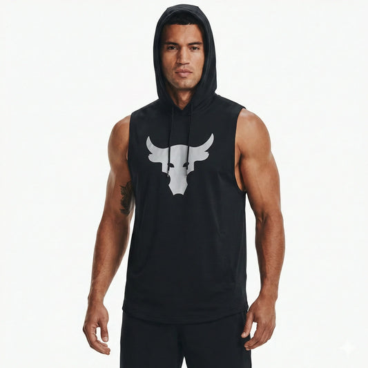 UNDER ARMOUR Embered Charcoal Athletic Fit Sleeveless Hoodie