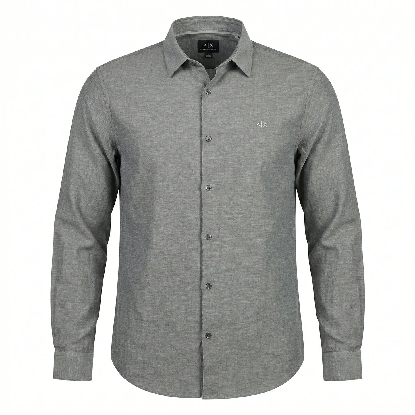 A|X Celestial Ash Tailored Fit Long Sleeve Linen Shirt