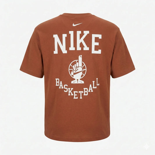 NIKE Rusted Terracotta Drop Shoulder Short Sleeve Graphic T-Shirt