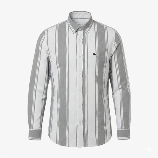 LACOSTE Serene Ash Tailored Fit Long Sleeve Button-Up Shirt