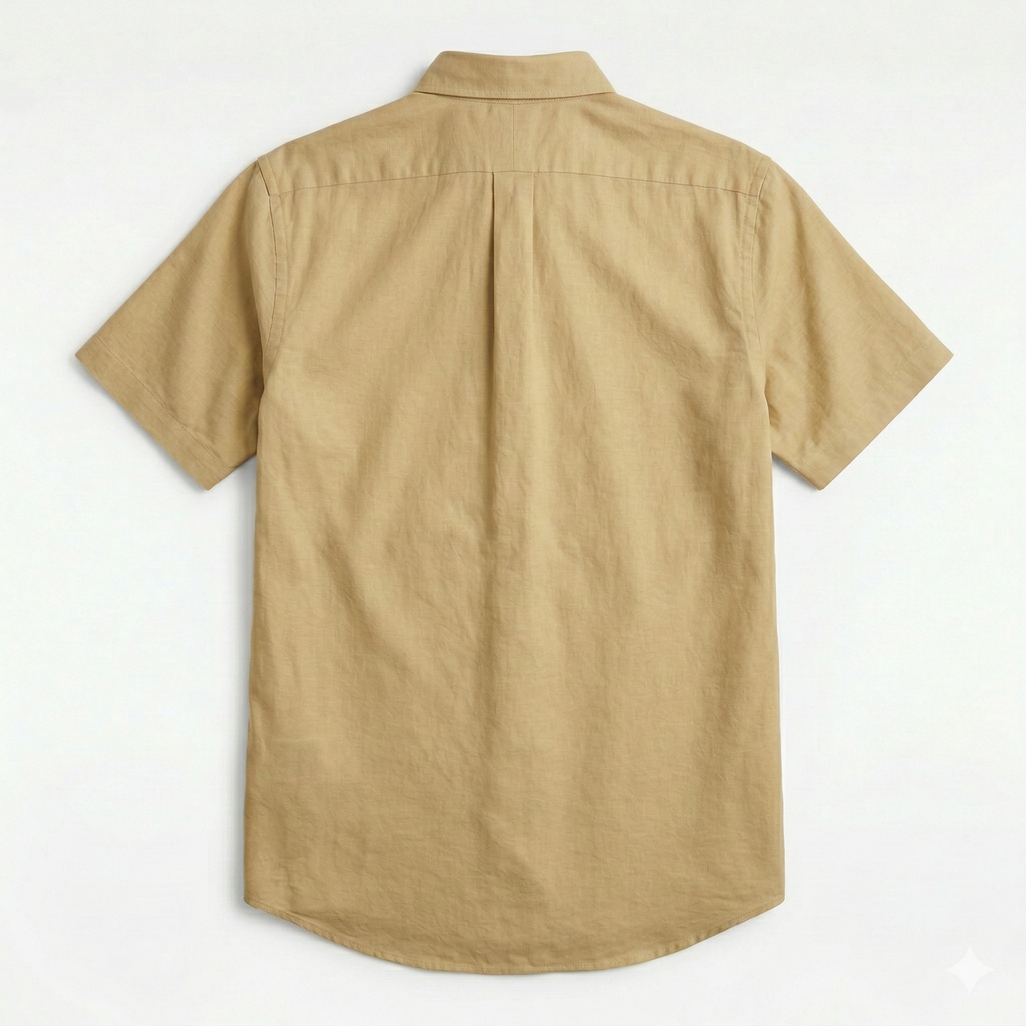 POLO RALPH LAUREN Desert Sand Luxe Fit Short Sleeve Linen Shirt