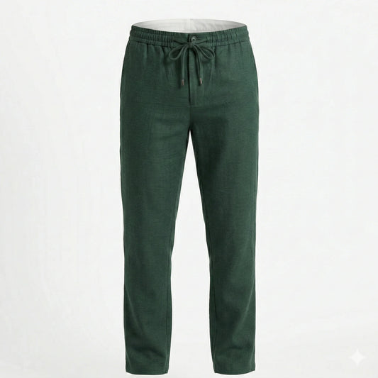 CALVIN KLEIN Enchanted Emerald Relaxed Fit Linen Trouser