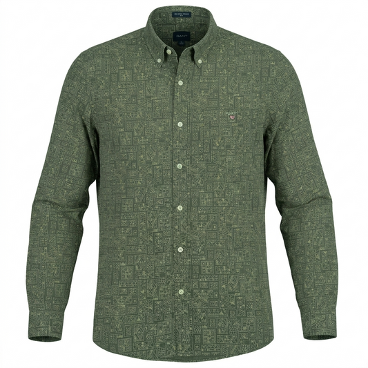 GANT Mystic Fern Tailored Fit Long Sleeve Button-Up Shirt