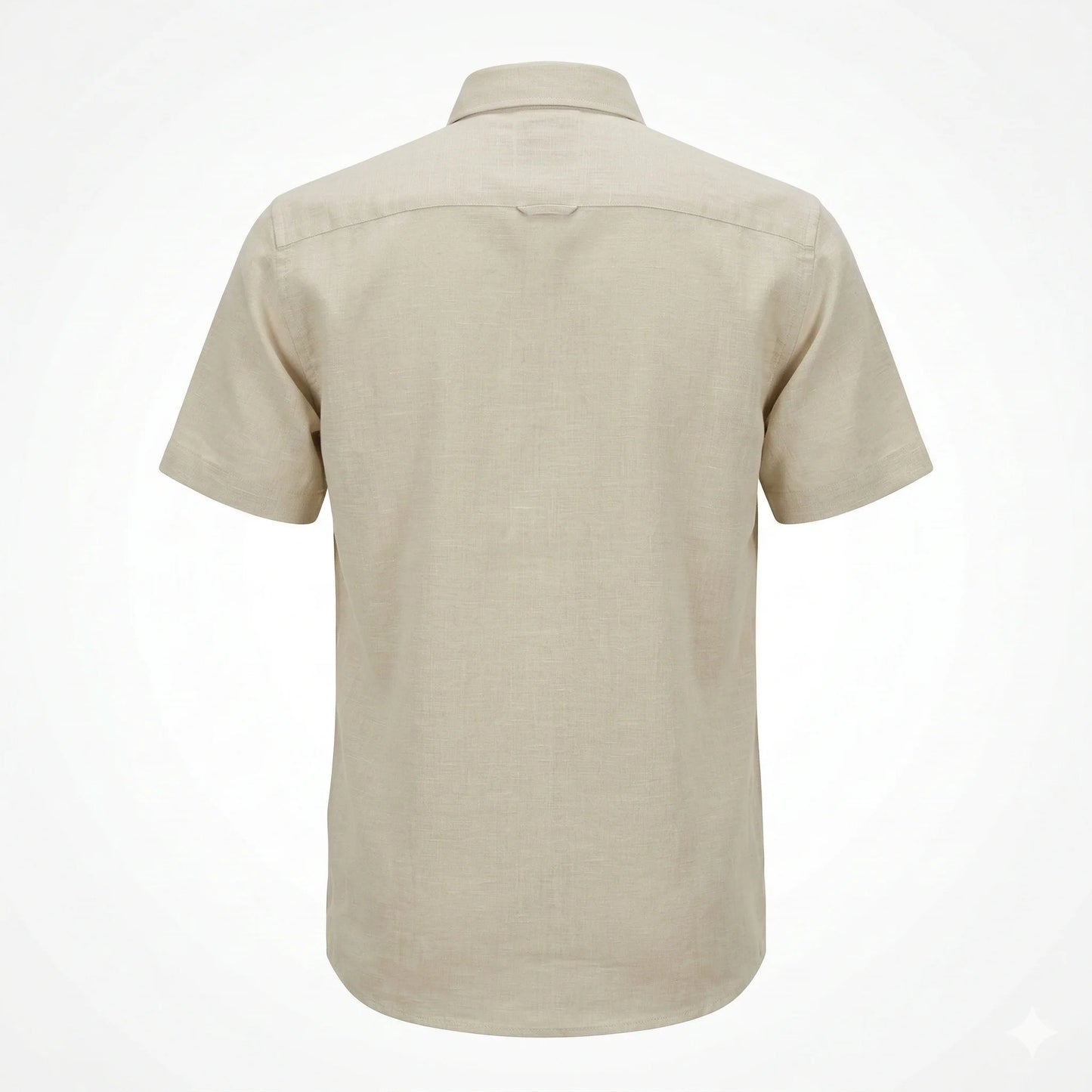 BOSS Warm Sand Effortless Fit Short Sleeve Linen Shirt