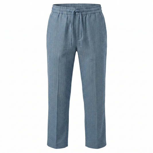 CALVIN KLEIN Tranquil Sky Relaxed Fit Linen-Blend Trousers
