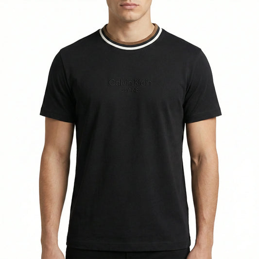 CALVIN KLEIN JEANS Ember Slate Tailored Fit Short Sleeve T-Shirt