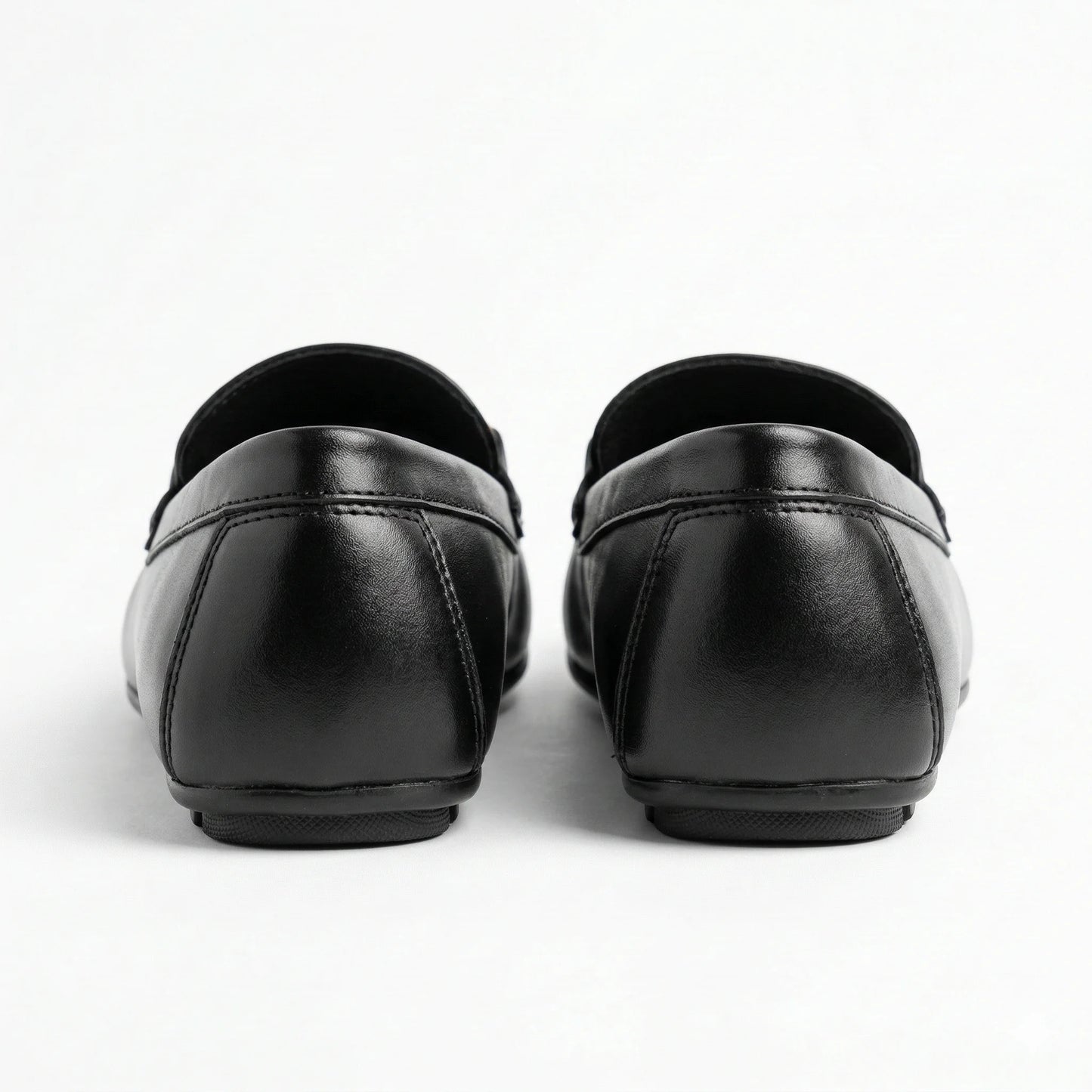 BLACKBERRYS Midnight Velvet Luxe Leather Slip-On Loafers with Statement Buckle