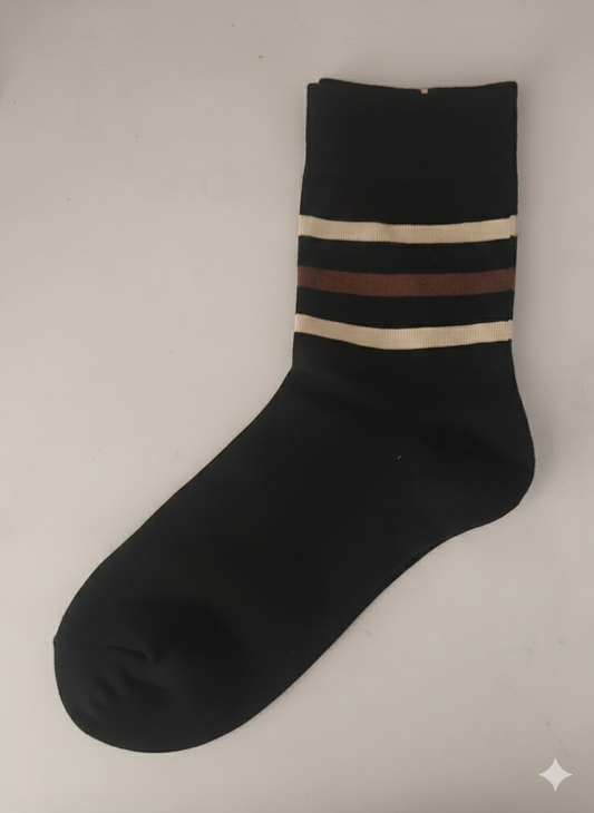 LOUIS VUITTON Celestial Onyx Premium Stripe Crew Socks