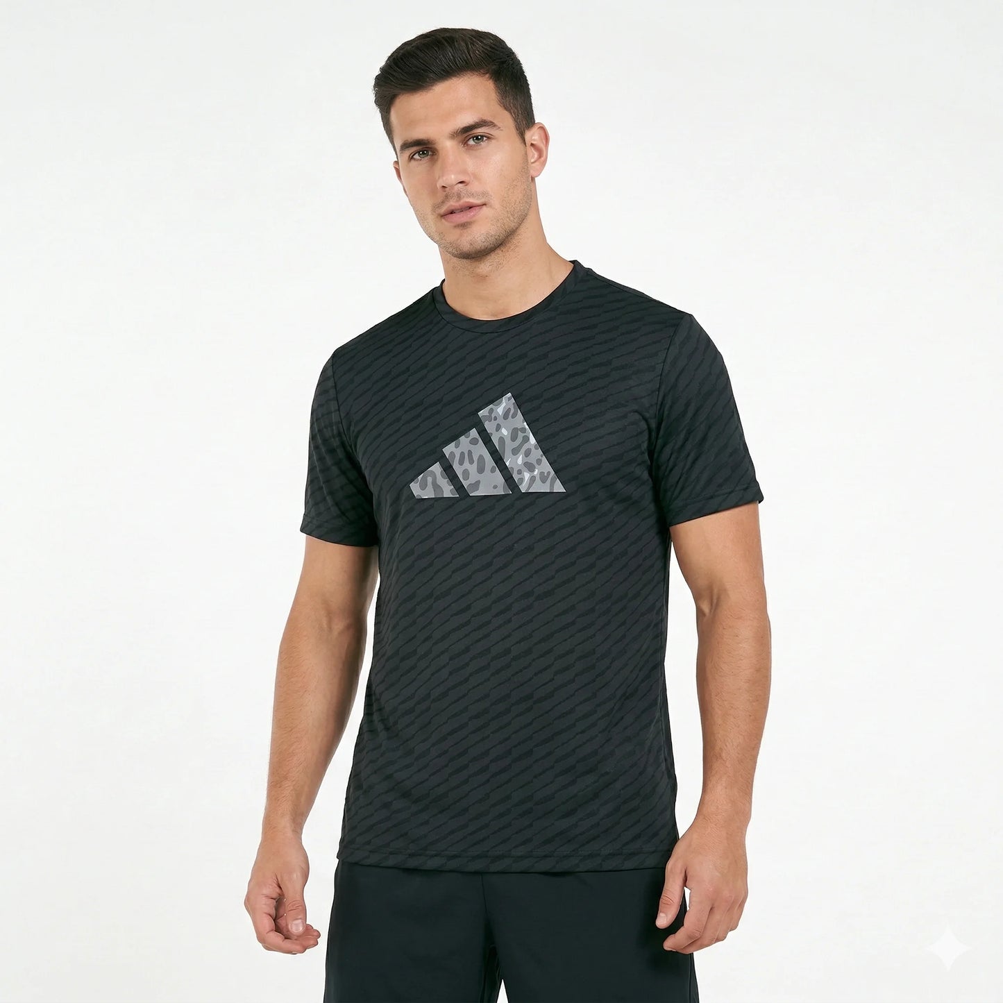 ADIDAS Obsidian Mist Athletic Fit Short Sleeve Dri-Fit T-Shirt