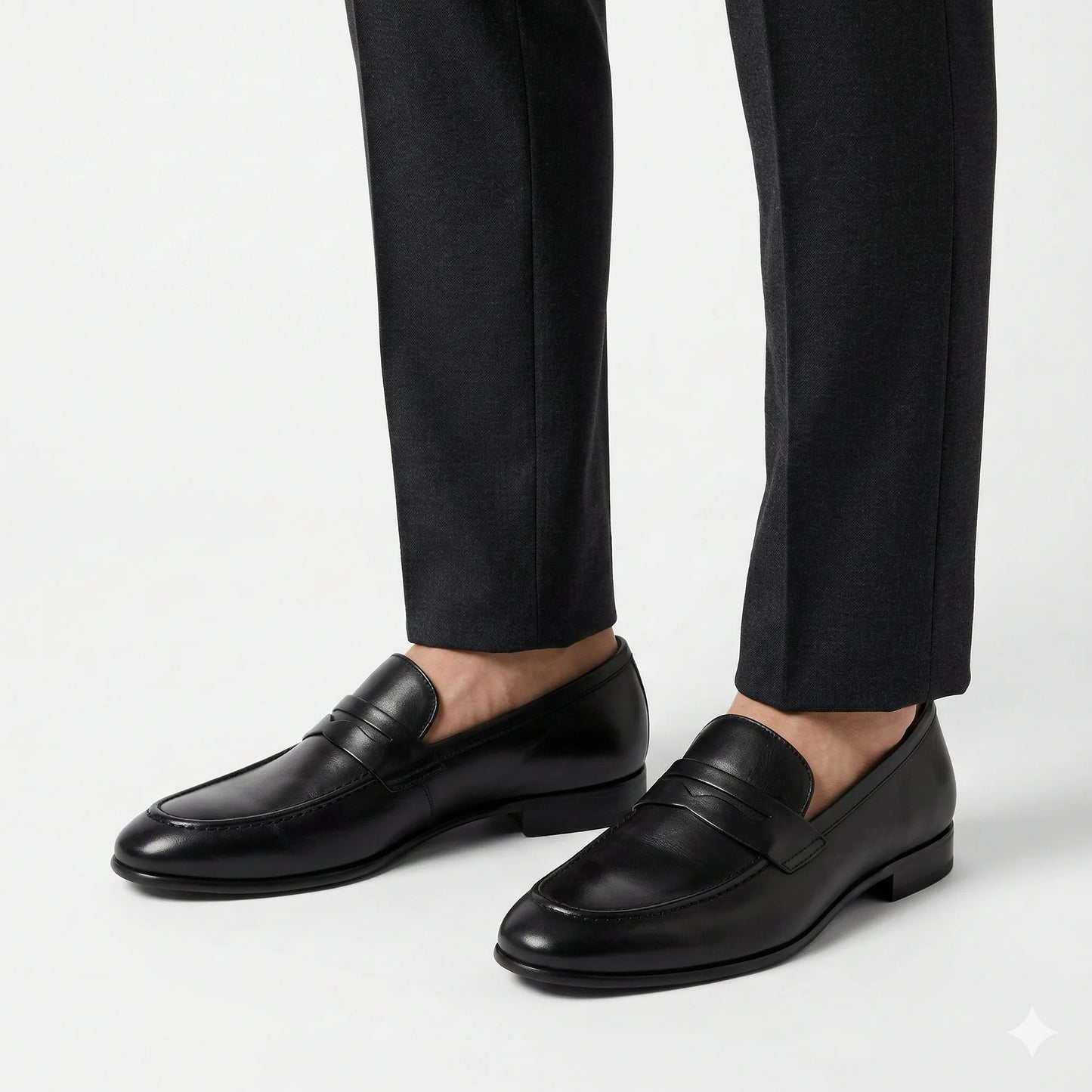 ROSSO BRUNELLO Twilight Onyx LuxeStep Classic Leather Loafers