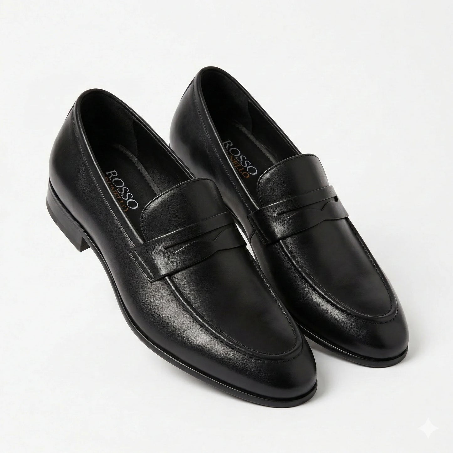 ROSSO BRUNELLO Twilight Onyx LuxeStep Classic Leather Loafers