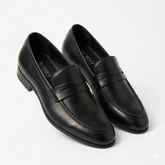 ROSSO BRUNELLO Twilight Onyx LuxeStep Classic Leather Loafers