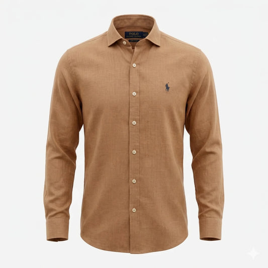 POLO RALPH LAUREN Custom Fit Full Sleeve Linen Shirt