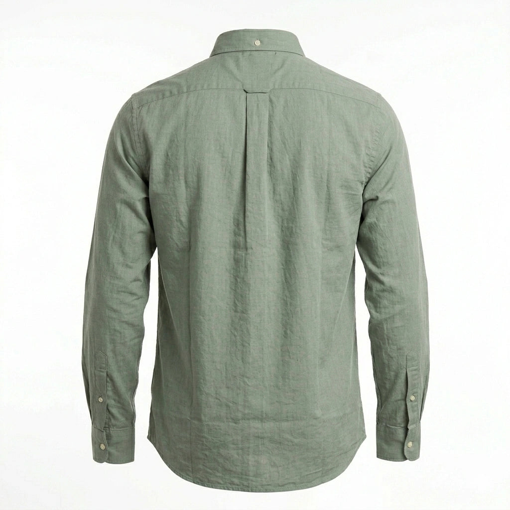 GANT Opulent Sage Tailored Fit Long Sleeve Button-Up Shirt