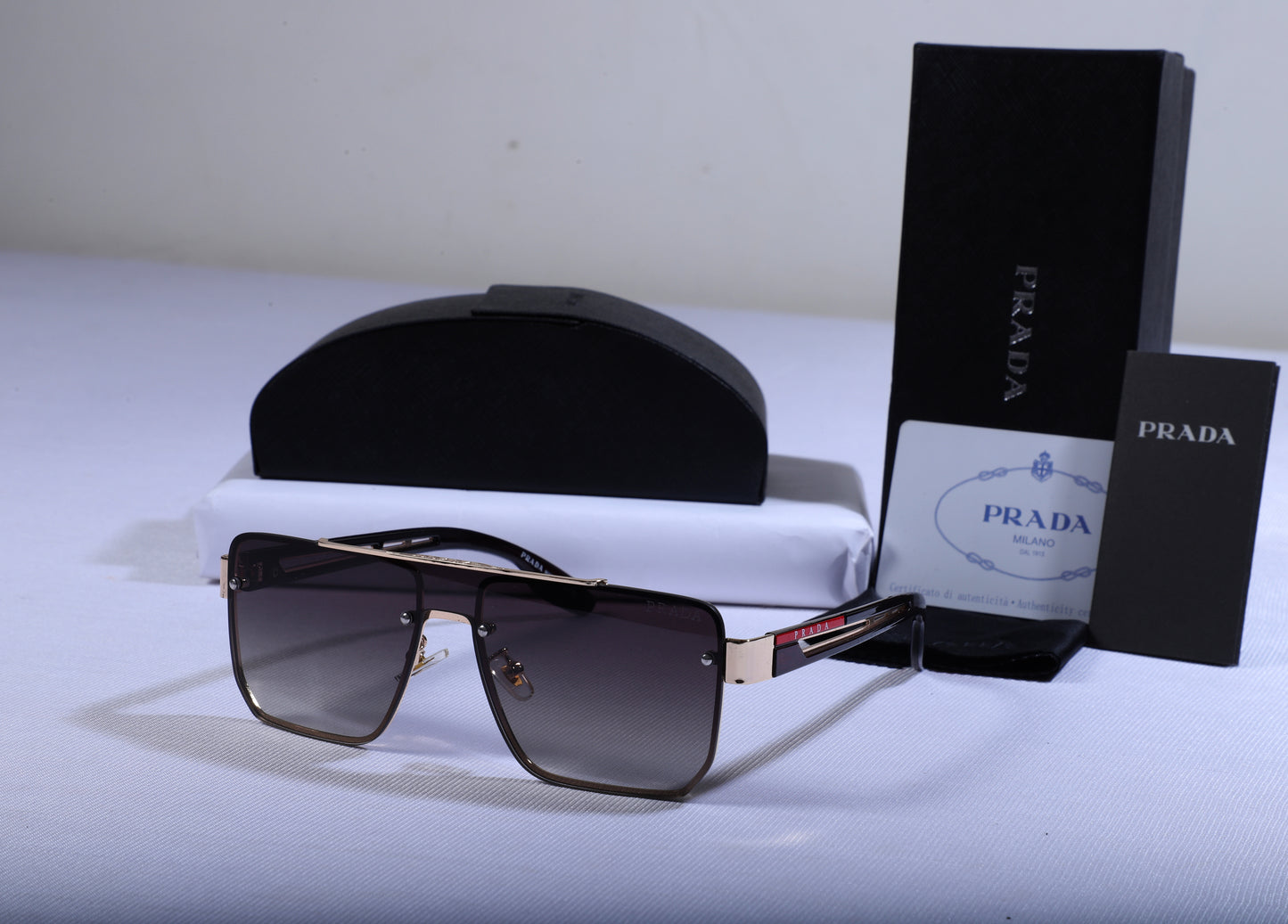 PRADA Celestial Amber Gradient Square Sunglasses