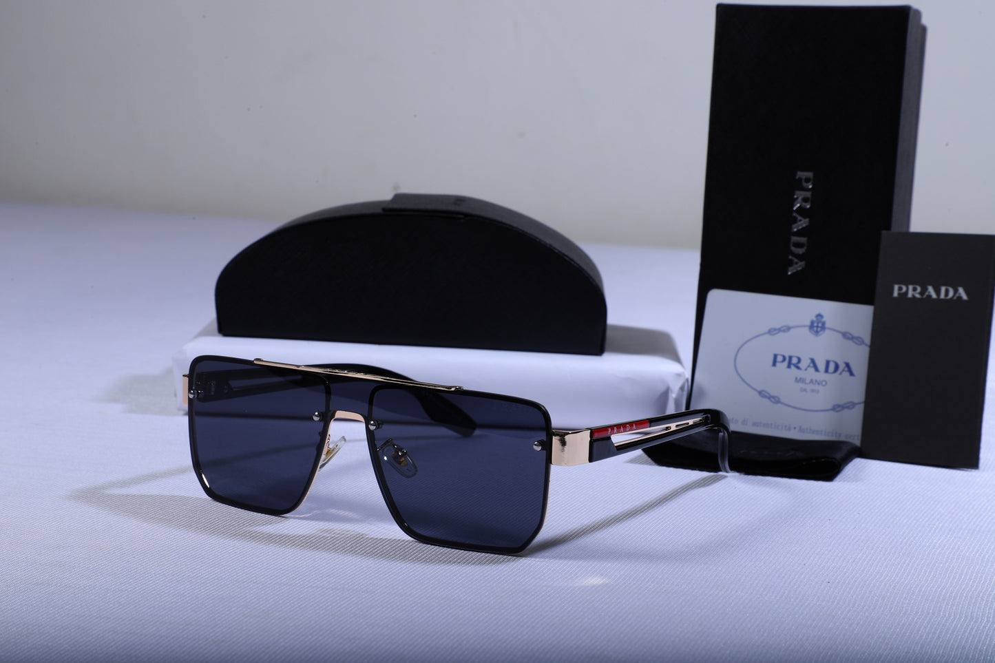 PRADA Oceanic Sapphire Luxe Square Sunglasses