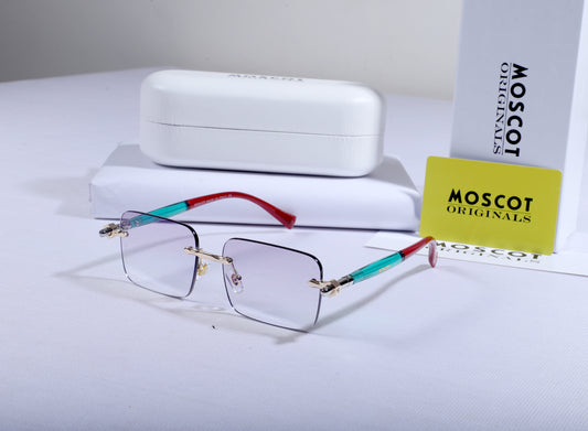MOSCOT Radiant Aqua Retro Square Sunglasses