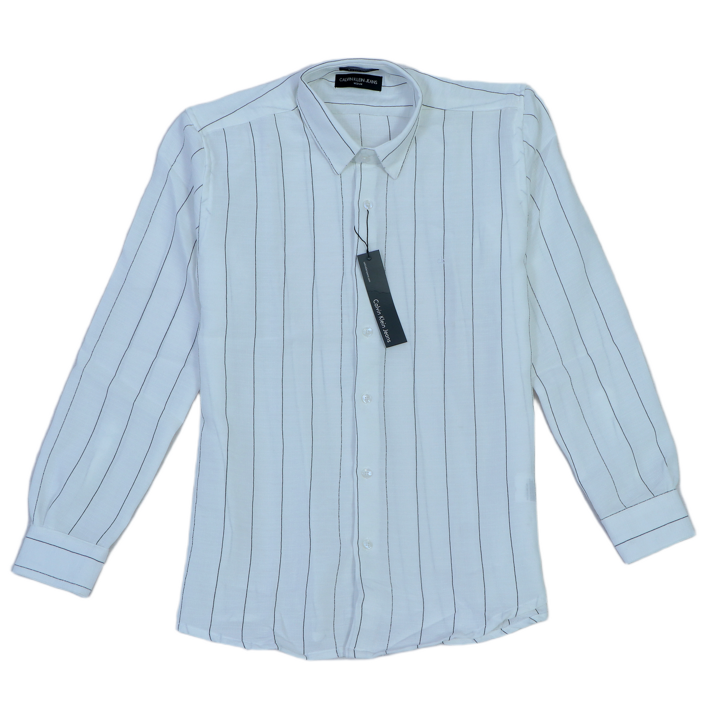 CALVIN KLEIN JEANS Whimsical Azure Long Sleeve Striped Shirt