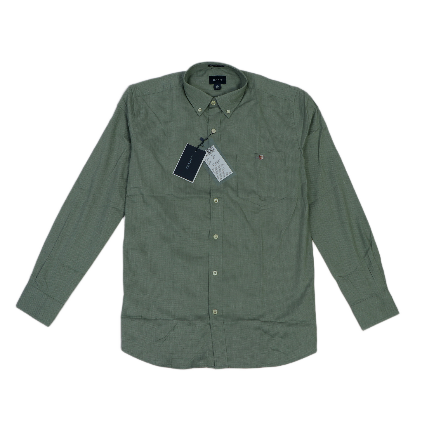 GANT Opulent Sage Tailored Fit Long Sleeve Button-Up Shirt
