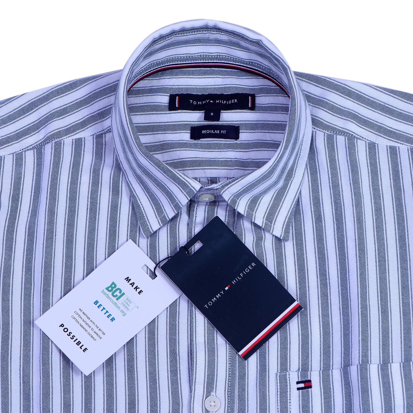 TOMMY HILFIGER Tranquil Ocean Slim Fit Long Sleeve Button-Up Shirt