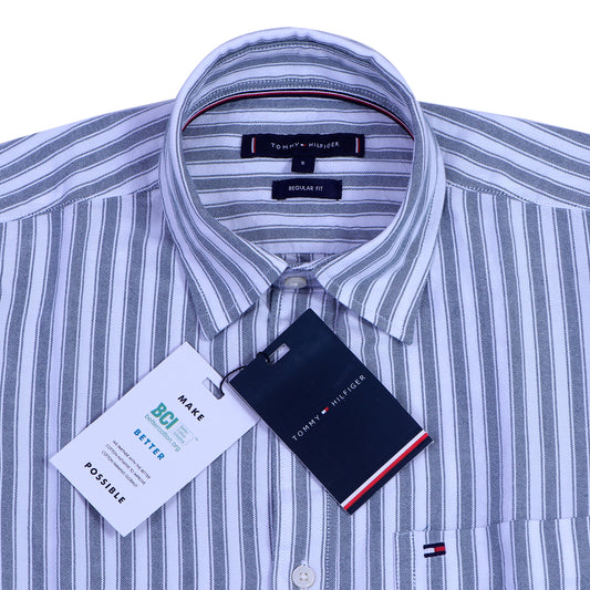 TOMMY HILFIGER Tranquil Ocean Slim Fit Long Sleeve Button-Up Shirt