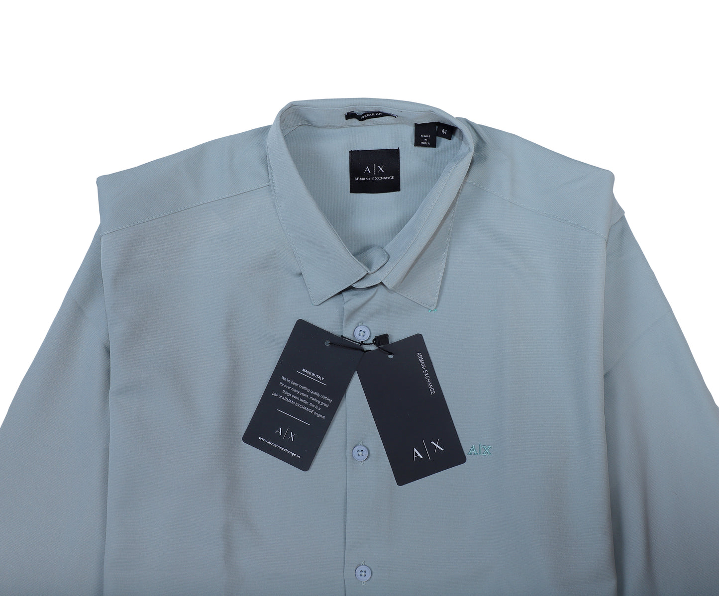 A|X Modern Fit Long Sleeve Shirt in Soft Grey