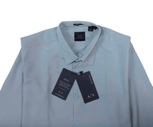 A|X Modern Fit Long Sleeve Shirt in Soft Grey
