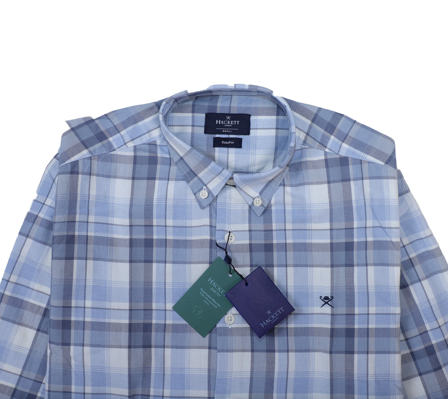 Hackett Classic Fit Blue Check Shirt