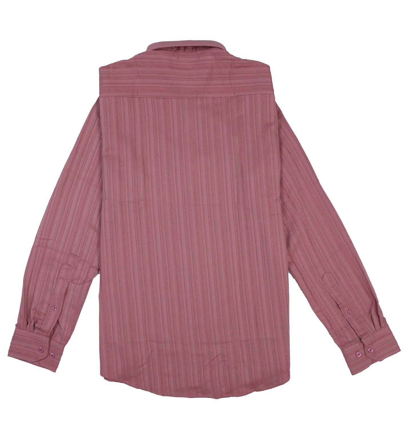 AIX Striped Long Sleeve Button-Up Shirt in Dusty Rose