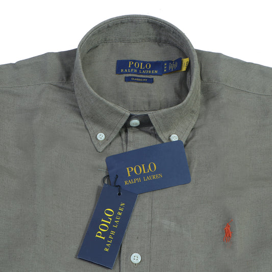 POLO RALPH LAUREN Mystic Fern Classic Fit Long Sleeve Linen Button-Down Shirt