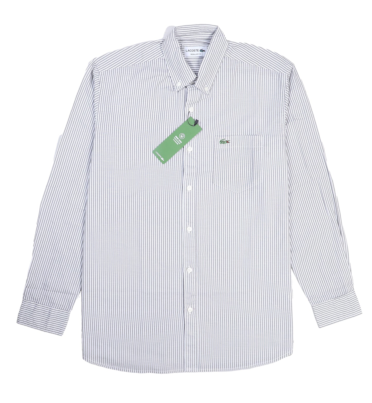 Lacoste Classic Striped Button-Up Shirt