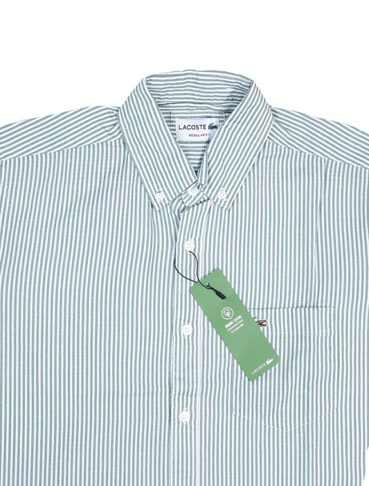 LACOSTE Classic Striped Button-Up Shirt