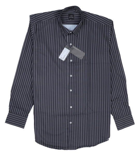 A|X ARMANI EXCHANGE Ethereal Onyx Tailored Fit Long Sleeve Button-Up Shirt