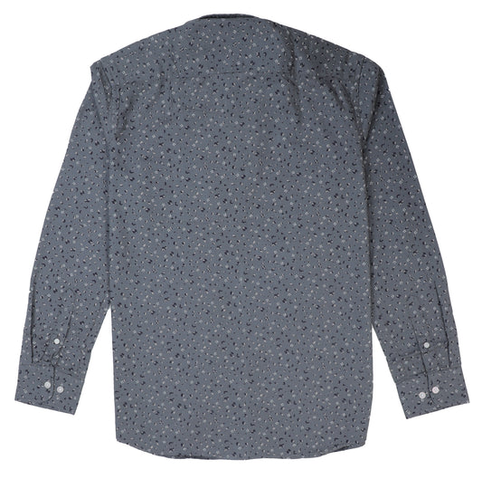 TOMMY HILFIGER Stormy Slate Tailored Fit Long Sleeve Button-Up Shirt