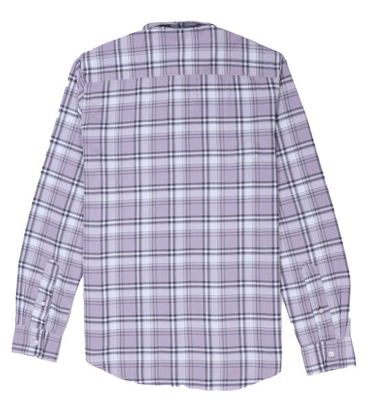 GANT Lavender Mist Tailored Fit Long Sleeve Check Shirt