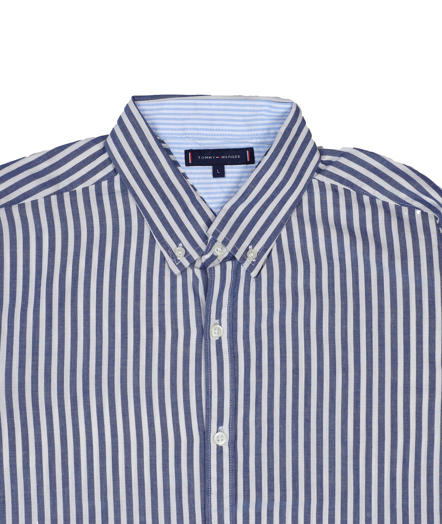 TOMMY HILFIGER Oceanic Slate Tailored Fit Long Sleeve Button-Down Shirt