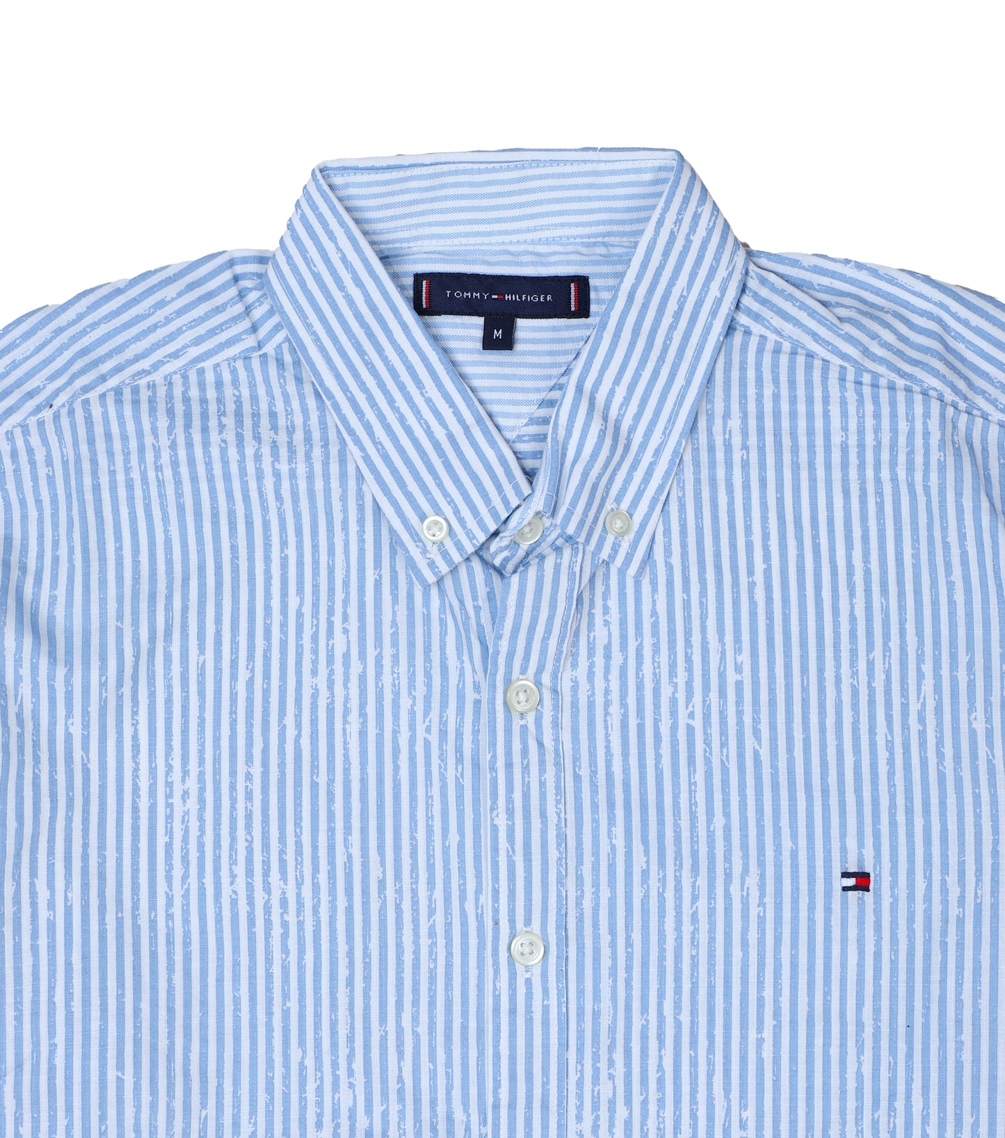 TOMMY HILFIGER Cerulean Mist Tailored Fit Long Sleeve Button-Up Shirt