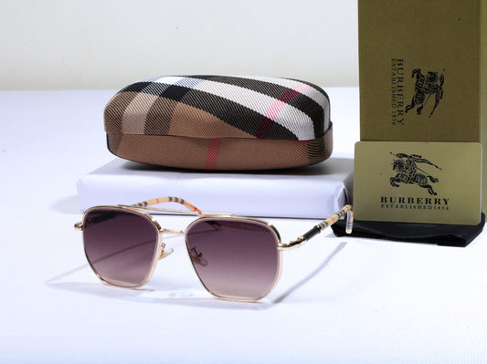 BURBERRY Dusk Coral Luxe Oversized Sunglasses with Iconic Case