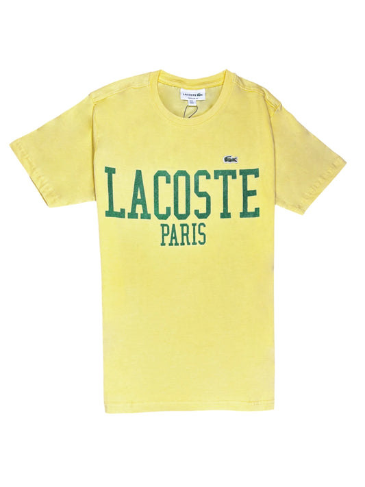 LACOSTE Lime Yellow Graphic T-Shirt