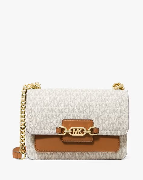 MICHAEL KORS Whispering Almond Chic Monogram Crossbody Bag