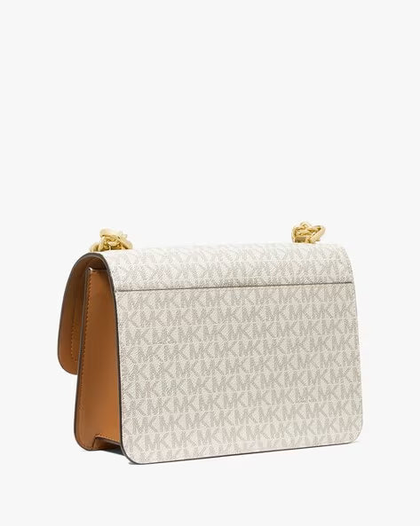 MICHAEL KORS Whispering Almond Chic Monogram Crossbody Bag