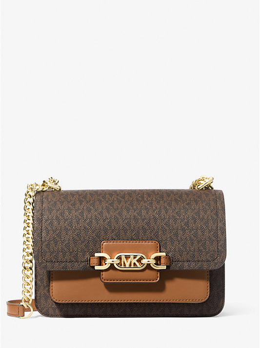 MICHAEL KORS Radiant Amber Luxe Monogram Crossbody Bag
