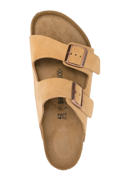 BIRKENSTOCK Prismatic Sandstone Classic Fit Suede Slide Sandals
