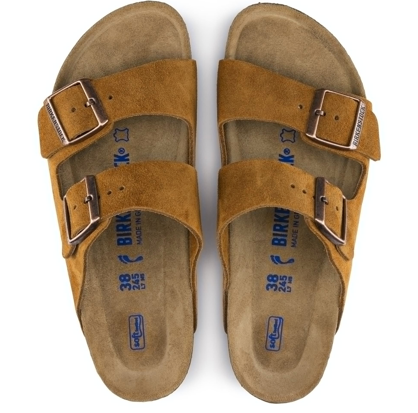 BIRKENSTOCK Untamed Sable Umber Luxe Suede Arizona Sandals