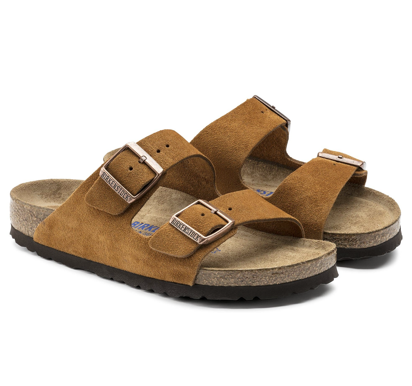 BIRKENSTOCK Untamed Sable Umber Luxe Suede Arizona Sandals