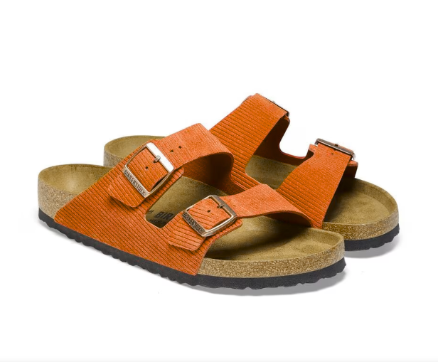 BIRKENSTOCK Saffron Ember Luxe Soft Footbed Sandals